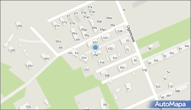 Warszawa, Ogórkowa, 63e, mapa Warszawy