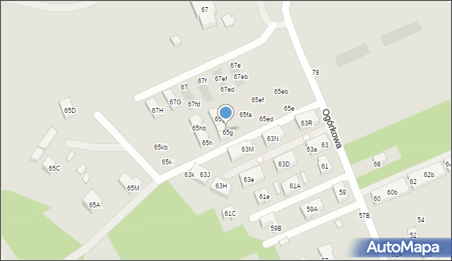 Warszawa, Ogórkowa, 65ga, mapa Warszawy