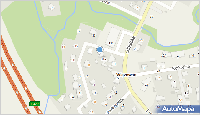 Wiązowna, Ogrodowa, 12, mapa Wiązowna