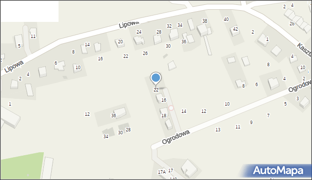 Więckowice, Ogrodowa, 22, mapa Więckowice