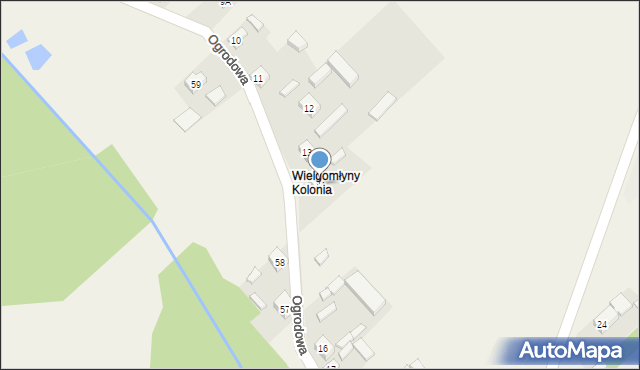 Wielgomłyny, Ogrodowa, 14, mapa Wielgomłyny