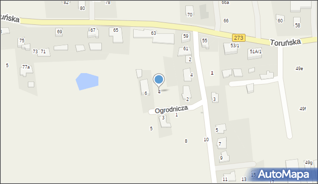 Wielka Nieszawka, Ogrodnicza, 4, mapa Wielka Nieszawka