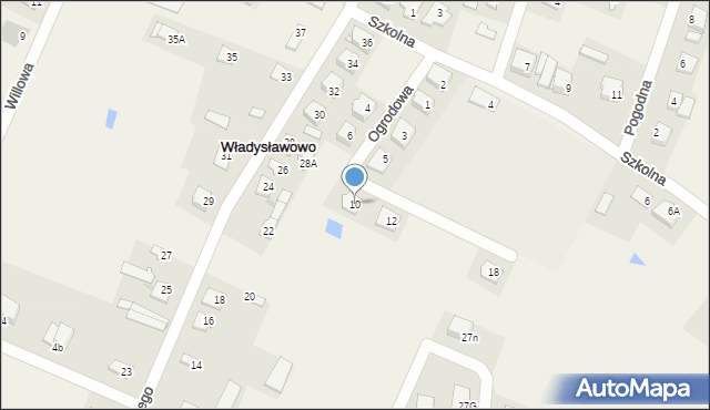 Władysławowo, Ogrodowa, 10, mapa Władysławowo