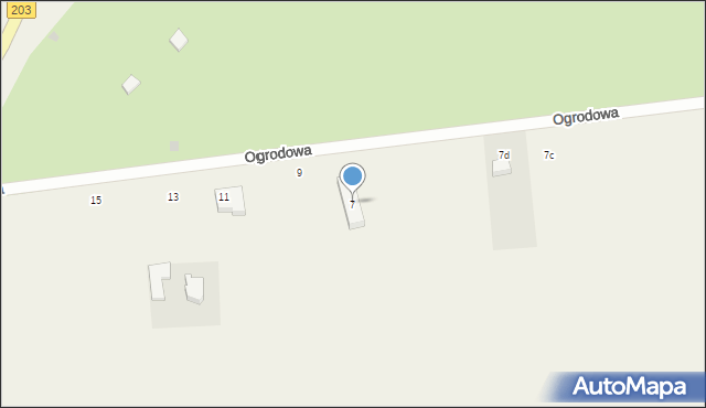 Wodnica, Ogrodowa, 7, mapa Wodnica