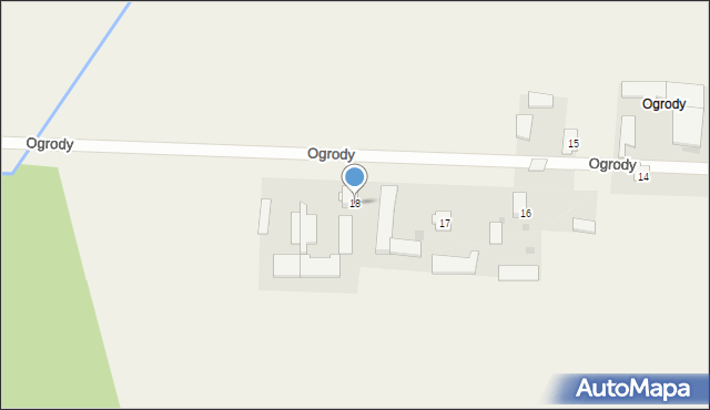 Wohyń, Ogrody, 18, mapa Wohyń