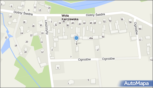 Wola Karczewska, Ogrodów, 9, mapa Wola Karczewska