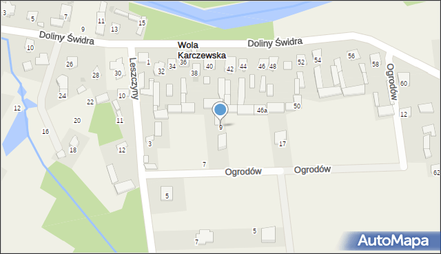 Wola Karczewska, Ogrodów, 9, mapa Wola Karczewska