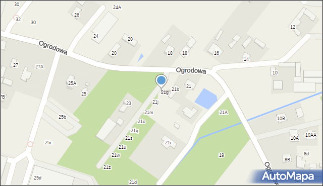 Wola Mrokowska, Ogrodowa, 21h, mapa Wola Mrokowska