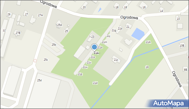 Wola Mrokowska, Ogrodowa, 21r, mapa Wola Mrokowska