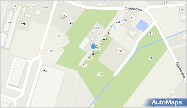 Wola Mrokowska, Ogrodowa, 21u, mapa Wola Mrokowska