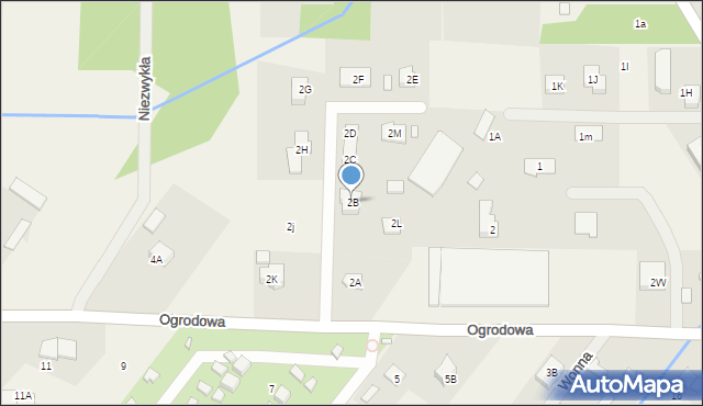 Wola Mrokowska, Ogrodowa, 2B, mapa Wola Mrokowska