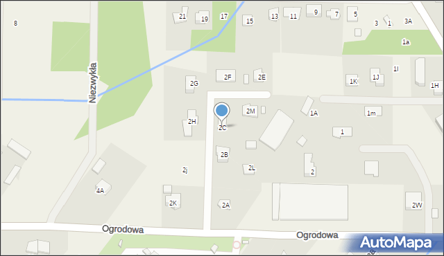 Wola Mrokowska, Ogrodowa, 2C, mapa Wola Mrokowska