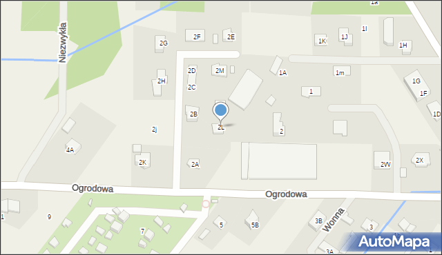 Wola Mrokowska, Ogrodowa, 2L, mapa Wola Mrokowska