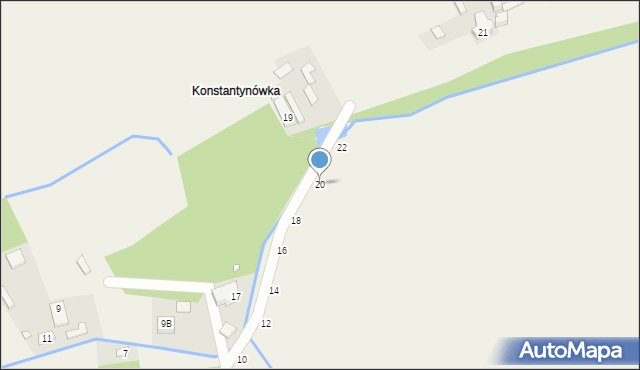 Wólka Załęska, Ogrodowa, 20, mapa Wólka Załęska