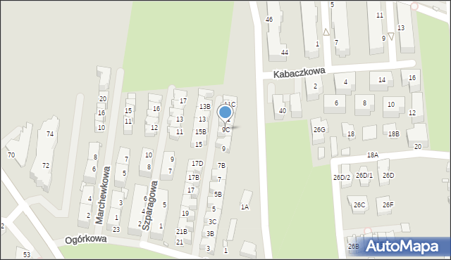 Wrocław, Ogórkowa, 9C, mapa Wrocławia