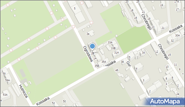 Zabrze, Ogrodowa, 1B, mapa Zabrza