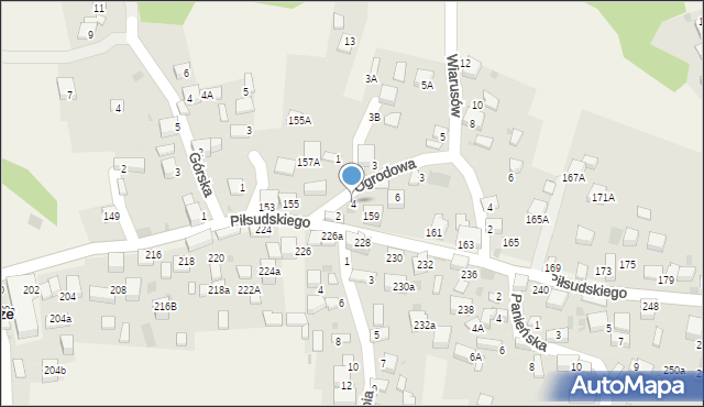 Zagórze, Ogrodowa, 4, mapa Zagórze