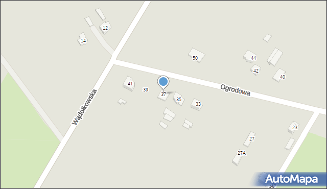 Zambrów, Ogrodowa, 37, mapa Zambrów