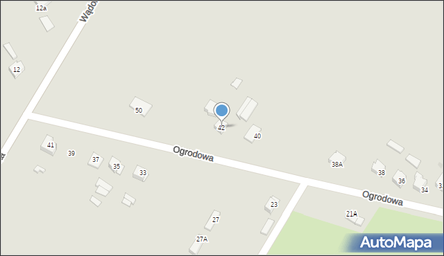 Zambrów, Ogrodowa, 42, mapa Zambrów