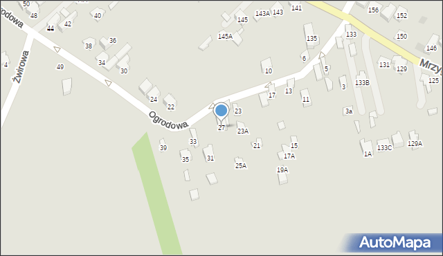 Zawiercie, Ogrodowa, 27, mapa Zawiercie