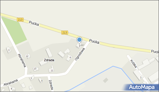 Zdrada, Ogrodowa, 2, mapa Zdrada