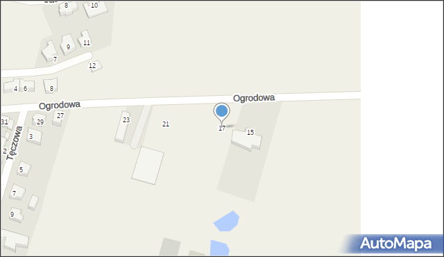 Zduny, Ogrodowa, 17, mapa Zduny