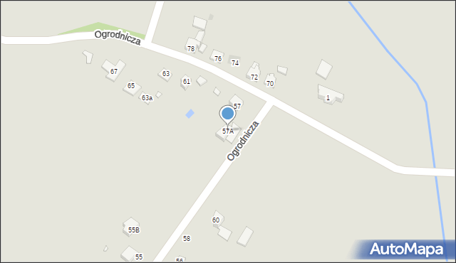 Żory, Ogrodnicza, 57A, mapa Żor