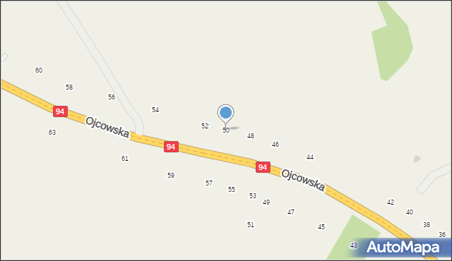 Czajowice, Ojcowska, 50, mapa Czajowice