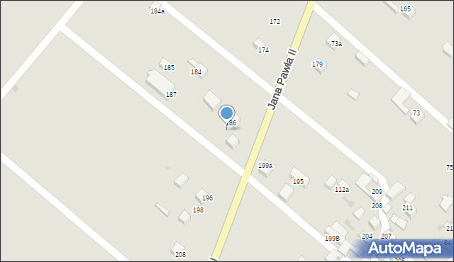 Czarny Dunajec, Ojca Świętego Jana Pawła II, 187A, mapa Czarny Dunajec