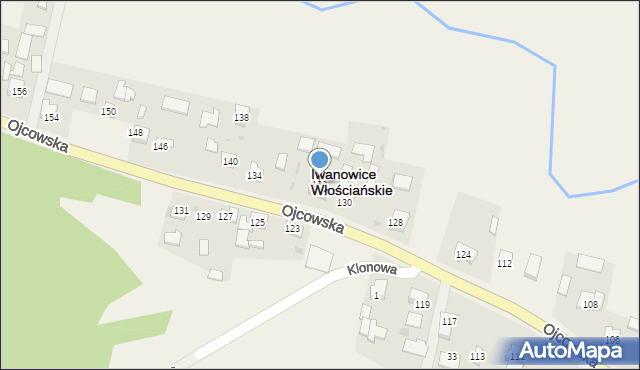 Iwanowice Włościańskie, Ojcowska, 132, mapa Iwanowice Włościańskie