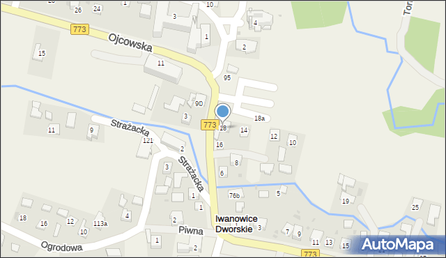 Iwanowice Włościańskie, Ojcowska, 18, mapa Iwanowice Włościańskie
