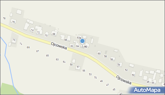 Iwanowice Włościańskie, Ojcowska, 62a, mapa Iwanowice Włościańskie