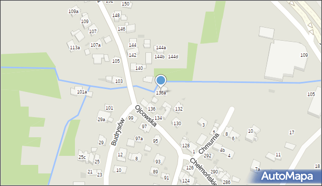 Kraków, Ojcowska, 136a, mapa Krakowa