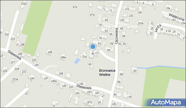 Kraków, Ojcowska, 51, mapa Krakowa