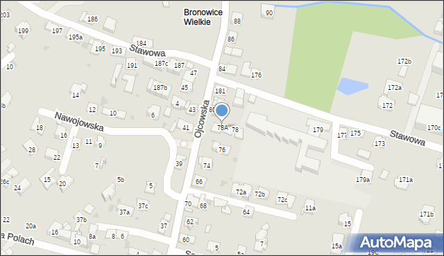 Kraków, Ojcowska, 78A, mapa Krakowa