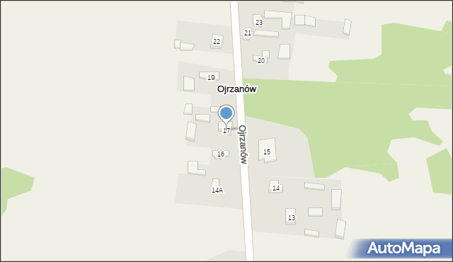 Ojrzanów, Ojrzanów, 17, mapa Ojrzanów