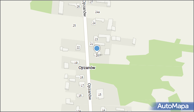 Ojrzanów, Ojrzanów, 20, mapa Ojrzanów