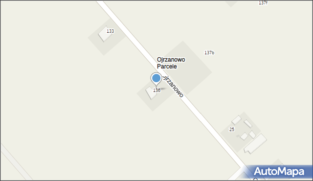 Ojrzanowo, Ojrzanowo, 136, mapa Ojrzanowo