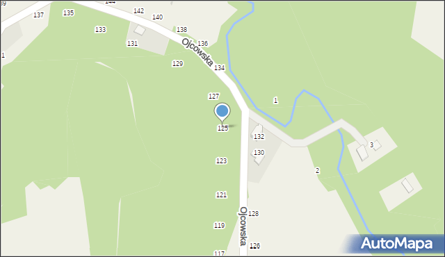 Prądnik Korzkiewski, Ojcowska, 125, mapa Prądnik Korzkiewski