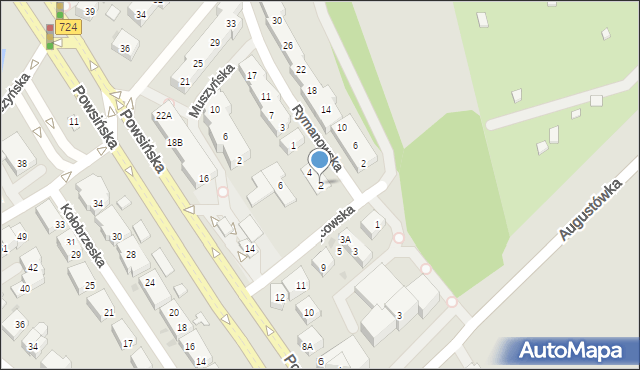 Warszawa, Ojcowska, 2, mapa Warszawy