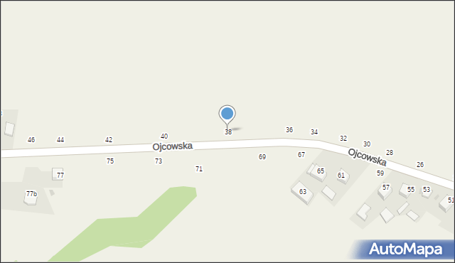 Wola Kalinowska, Ojcowska, 38, mapa Wola Kalinowska