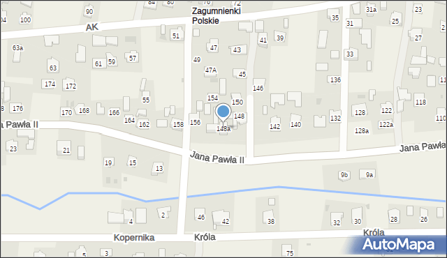 Żurawica, Ojca Świętego Jana Pawła II, 148a, mapa Żurawica