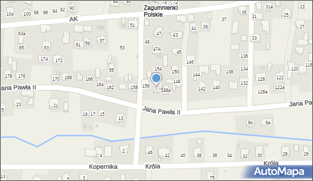 Żurawica, Ojca Świętego Jana Pawła II, 152, mapa Żurawica