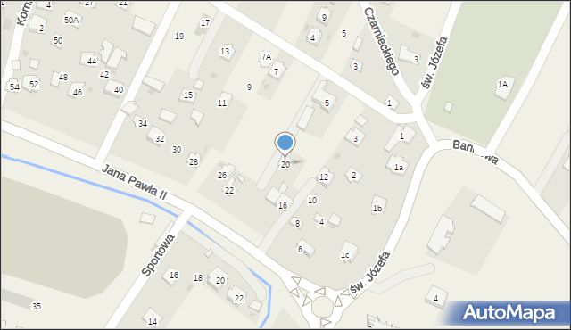 Żurawica, Ojca Świętego Jana Pawła II, 20, mapa Żurawica