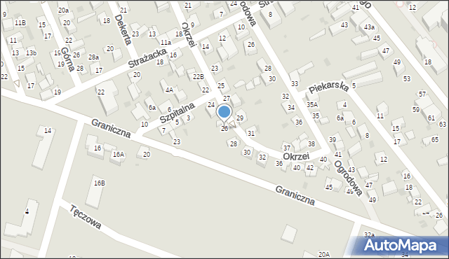 Aleksandrów Kujawski, Okrzei Stefana, 26, mapa Aleksandrów Kujawski