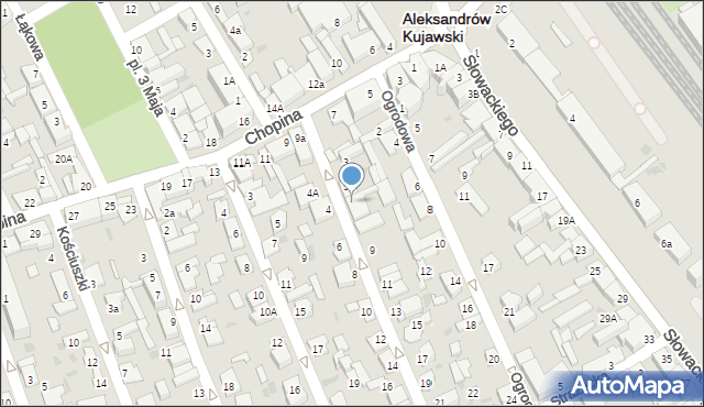 Aleksandrów Kujawski, Okrzei Stefana, 7, mapa Aleksandrów Kujawski