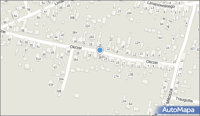 Będzin, Okrzei Stefana, 25, mapa Będzin