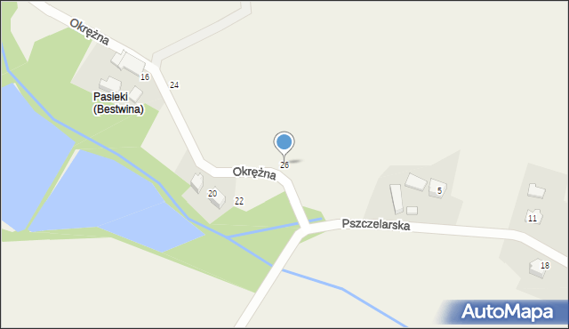 Bestwina, Okrężna, 26, mapa Bestwina