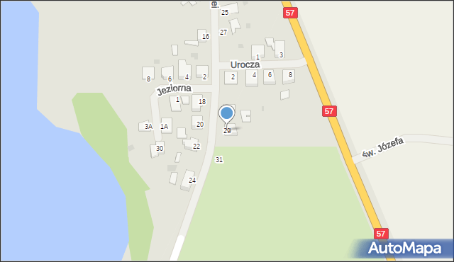 Biskupiec, Okrzei Stefana, 29, mapa Biskupiec