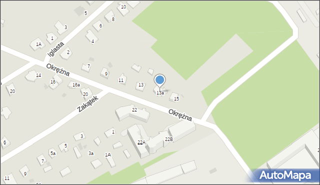 Brodnica, Okrężna, 13a, mapa Brodnica